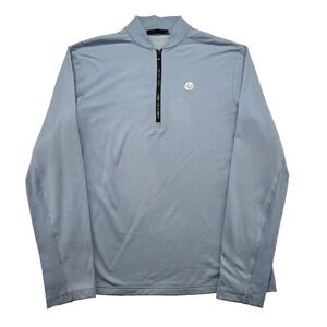 Greyson 1/4 Zip Stretch Golf Knit Pullover Sweater Men's Medium Light Blue